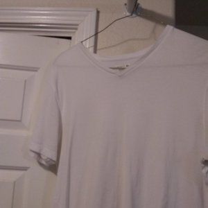 Men's XL Lacoste Vneck white tee